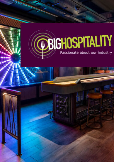 Big Hospitality interior design competitive socialising venue electric shuffle Canary Wharf bar interior design
