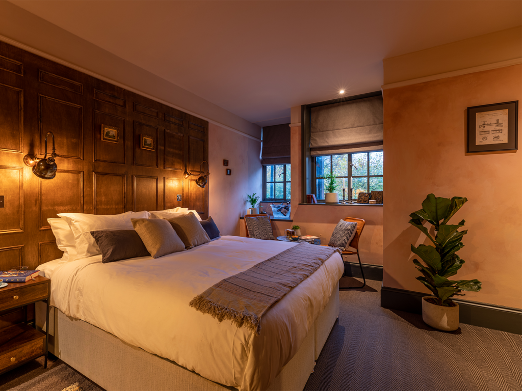 Wolfpack Inn Boutique Hotel bedroom designed by Ellis Design Studio