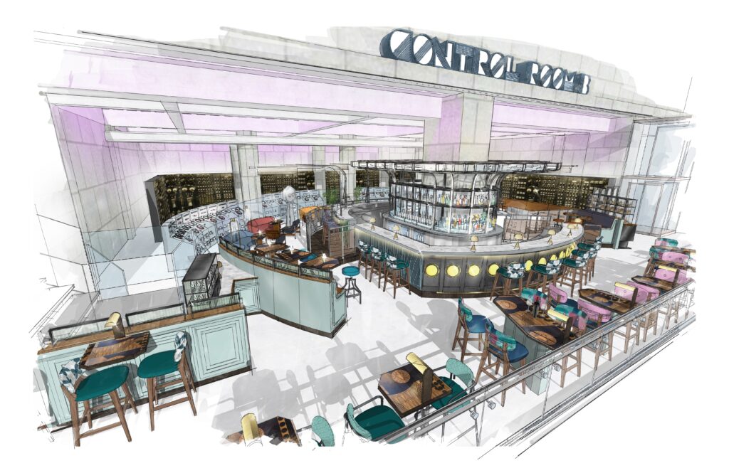 Control Room B Battersea Power Station Interior Design Sketch