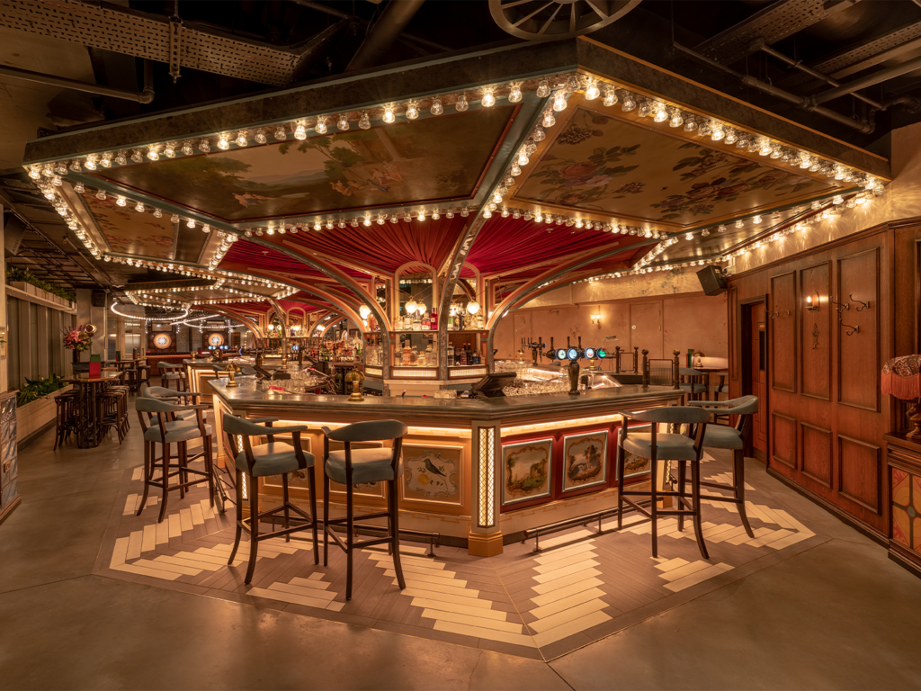 Flight Club London premium competitive socialising venue with tech-enabled darts and immersive cocktail bar design by Ellis Design Studio