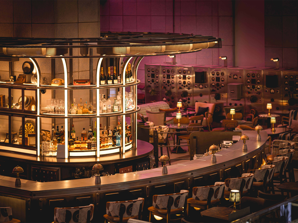 Control Room B Battersea Power Station Cocktail bar designed by Ellis Design Studio