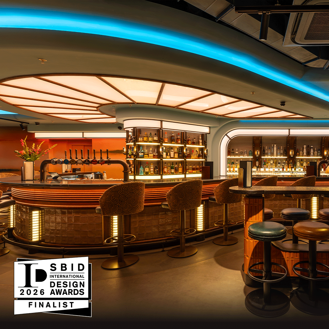 SBID International Design Award winning hospitality interior design for Poolhouse by Ellis Design Studio